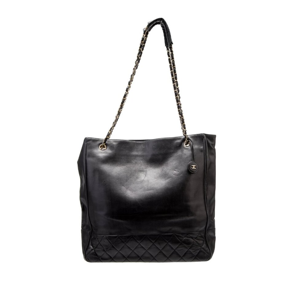 Chanel Vintage Quilted Shoulder Chain Tote 14 x 14